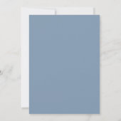 Waterverf Greenery Dusty Blue Bridal Luncheon Kaart (Achterkant)