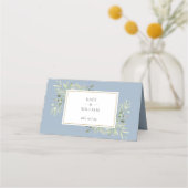 Waterverf Greenery Dusty Blue Wedding (Achterkant)