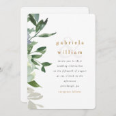  Waterverf Greenery en Floral Wedding (Voorkant / Achterkant)