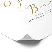 Waterverf Greenery en White Flowers Open Bar Poster (Hoek)