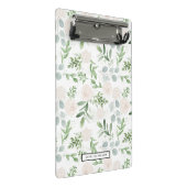 Waterverf Greenery en White Flowers Pattern Mini Klembord (Schuin)