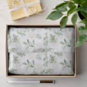 Waterverf Greenery en White Flowers Pattern Tissuepapier (Geschenk)