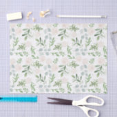 Waterverf Greenery en White Flowers Pattern Tissuepapier (Craft)