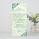Waterverf Greenery Eucalyptus Leaves Wedding Menu (Staand voorkant)