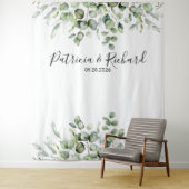 Waterverf Greenery Eucalyptus Wedding Backdrop Wandkleed (In situ)
