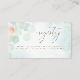 Waterverf Greenery Eucalyptus Wedding Registry Informatiekaartje