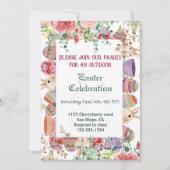 Waterverf Greenery Floral Bunny Easter Lijst Kaart (Voorkant)