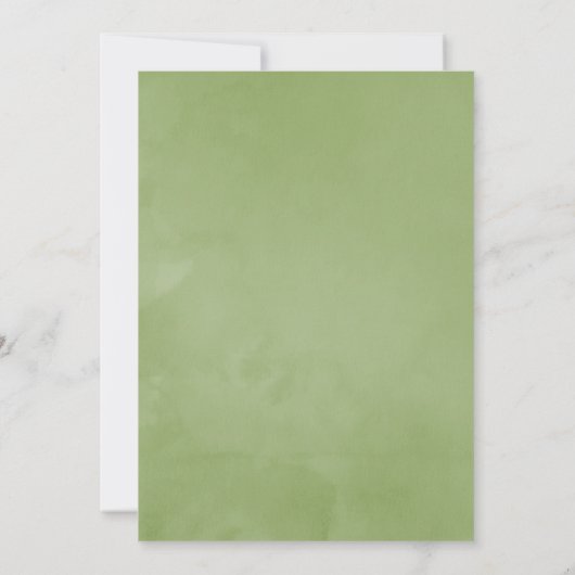 Waterverf Greenery Foliage Online Virtual Wedding Kaart (Achterkant)