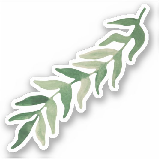 Waterverf Greenery Foliage Stickers (Voorkant)