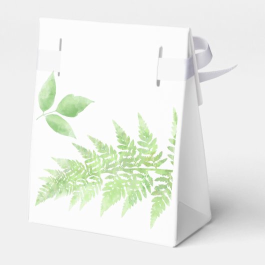 Waterverf Greenery Foliage Weddenschap Hartelijk d Bedankdoosjes (Achterkant)