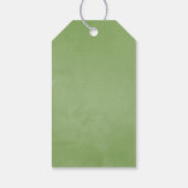 Waterverf Greenery Foliage Weddenschap Hartelijk d Cadeaulabel (Achterkant)