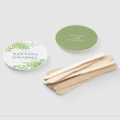 Waterverf Greenery Foliage Wedding Favor Handwaaier (Niet-gemonteerd)