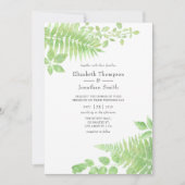 Waterverf Greenery Foliage Wedding Kaart (Voorkant)