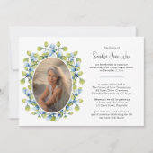 Waterverf Greenery Foto Overlijdensakte en begrafe Kaart (Voorkant)