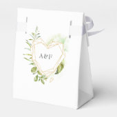 Waterverf Greenery Geometric Crystal Wedding Bedankdoosjes (Achterkant)