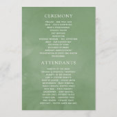 Waterverf Greenery Geometric Crystal Wedding Programma (Achterkant)