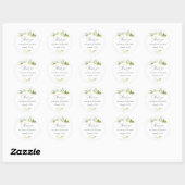 Waterverf Greenery Geometric Crystal Wedding Ronde Sticker (Vel)
