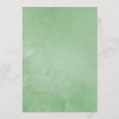 Waterverf Greenery Geometric Wedding Kaart (Achterkant)