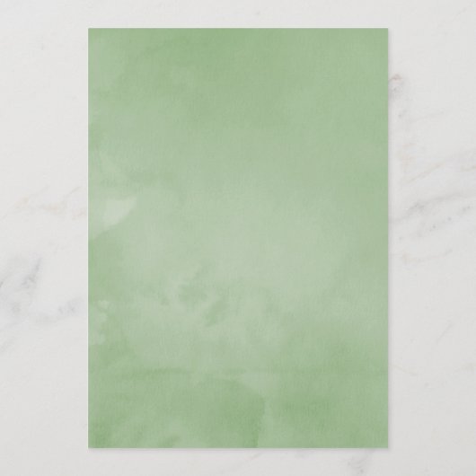 Waterverf Greenery Geometric Wedding Kaart (Achterkant)