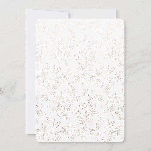 Waterverf Greenery Gold 13th Birthday Party Invit Kaart (Achterkant)