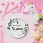 Waterverf Greenery Gold Baptism Paper Bord (Feest)