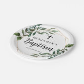 Waterverf Greenery Gold Baptism Paper Bord (Gekanteld)