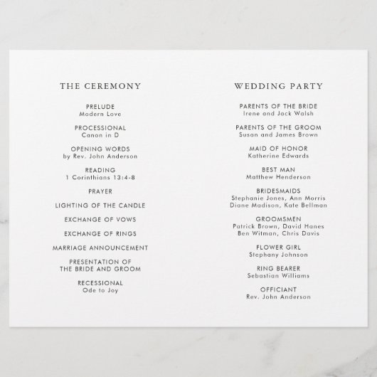 Waterverf Greenery Gold Hexagon Wedding Program (Achterkant)