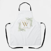 Waterverf Greenery Gold Monogram Schort (Voorkant)
