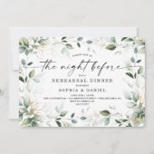 Waterverf Greenery Gold repesial Dinner Kaart (Voorkant)