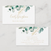 Waterverf Greenery Gold Visitekaartje (Voorkant / Achterkant)