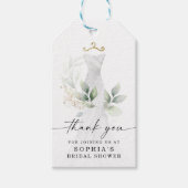 Waterverf Greenery Gold Vrijgezellenfeest Hartelij Cadeaulabel (Voorkant)