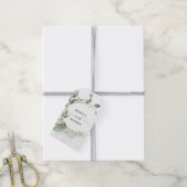 Waterverf Greenery Gold Wedding Guest Bag Welkom Cadeaulabel (Met Touw)