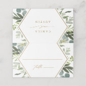 Waterverf Greenery Gold Wedding Persoonlijk (Buitenkant ongevouwen)