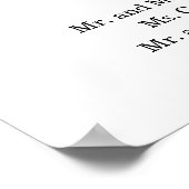 Waterverf Greenery Gold Wedding Seating Chart Poster (Hoek)