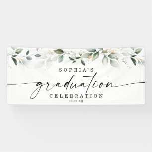 Waterverf Greenery Graduy Party Welkom Spandoek