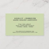 Waterverf Greenery Hand Lettered Typografie Visitekaartje (Achterkant)