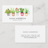 Waterverf Greenery Houseplant Nursery Visitekaartje (Voorkant / Achterkant)