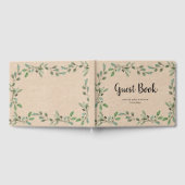 Waterverf Greenery | Kraft look bruiloft Gastenboek (Volledig)