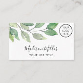 Waterverf Greenery Logo Visitekaartje (Voorkant)
