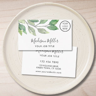 Waterverf Greenery Logo Visitekaartje