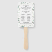Waterverf Greenery met Gold Wedding Hand Fan Handwaaier (Achterkant)