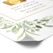 Waterverf Greenery Oh Snap Sign Poster (Hoek)