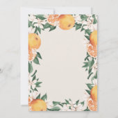 Waterverf Greenery Oranje Blossom Modern Wedding Kaart (Achterkant)