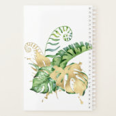 Waterverf Greenery Palm Gold Tropical Wedding Planner (Achterkant)