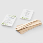 Waterverf Greenery Paper Wedding Fan Handwaaier (Niet-gemonteerd)