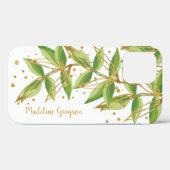 Waterverf Greenery Personalized Case-Mate iPhone Case (Achterkant (horizontaal))
