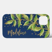 Waterverf Greenery Personalized Case-Mate iPhone Case (Achterkant (horizontaal))