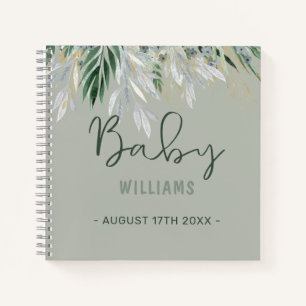 Waterverf Greenery Personalized Memory Baby Book Notitieboek