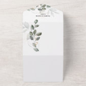 Waterverf Greenery QR code allen in één uitnodigin All In One Uitnodiging (Buitenkant)