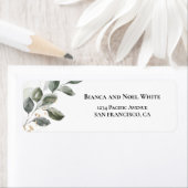 Waterverf Greenery Return Address Labels (Insitu)